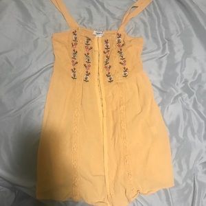 Button up mini sundress